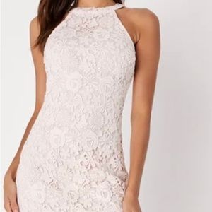 Lulus Pink Lace Bodycom Dress